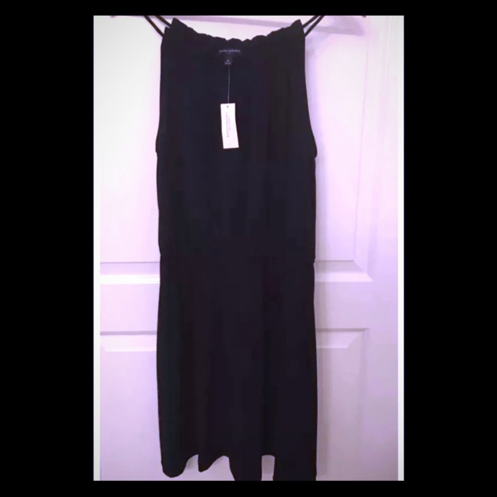Dress Black Banana Republic Sz Large Petite NWT